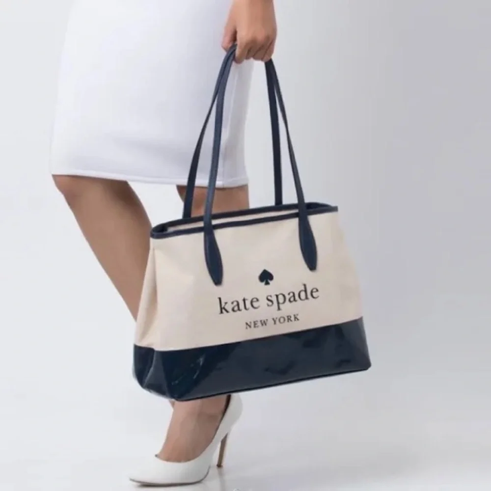 NWT Kate Spade Small Side Snap Blazer Blue Street Tote - Picture 1 of 8